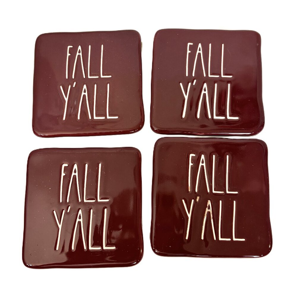 Rae Dunn Fall Y’all Coasters 22 Edition EUC